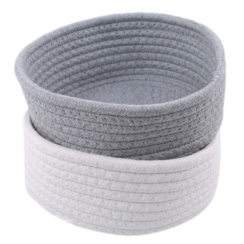 Экологичная плетеная вручную корзина прикроватная настольная для закусок