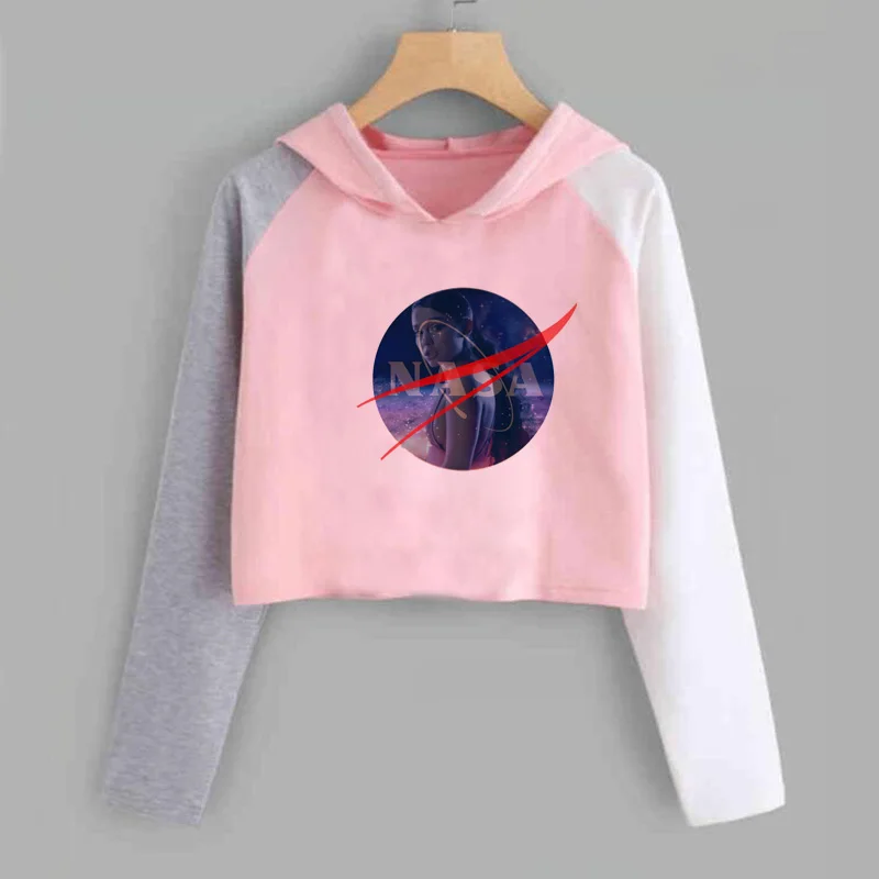 IMMA NEED SPACE Короткая Толстовка Ariana Grande Thank U Next Sweetener Imagine худи укороченный длинный рукав женская повседневная одежда