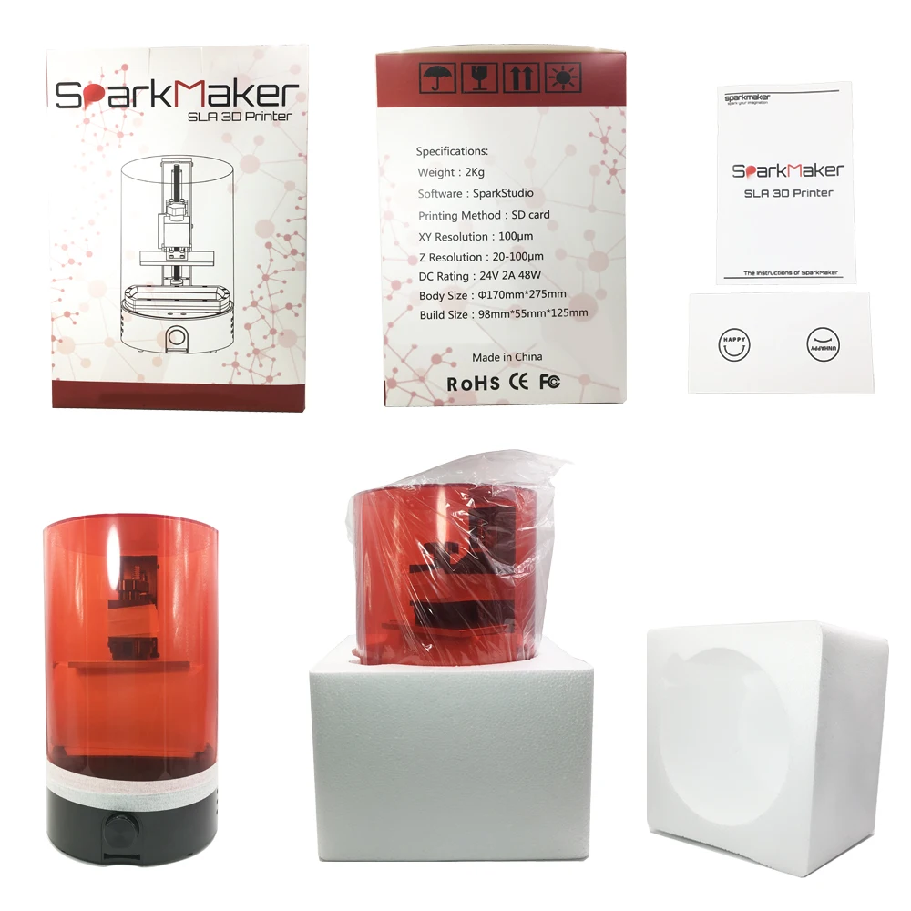Sparkmaker Новый SLA 3d принтер УФ Смола свет лечение DLP/LCD Impresora настольное использование