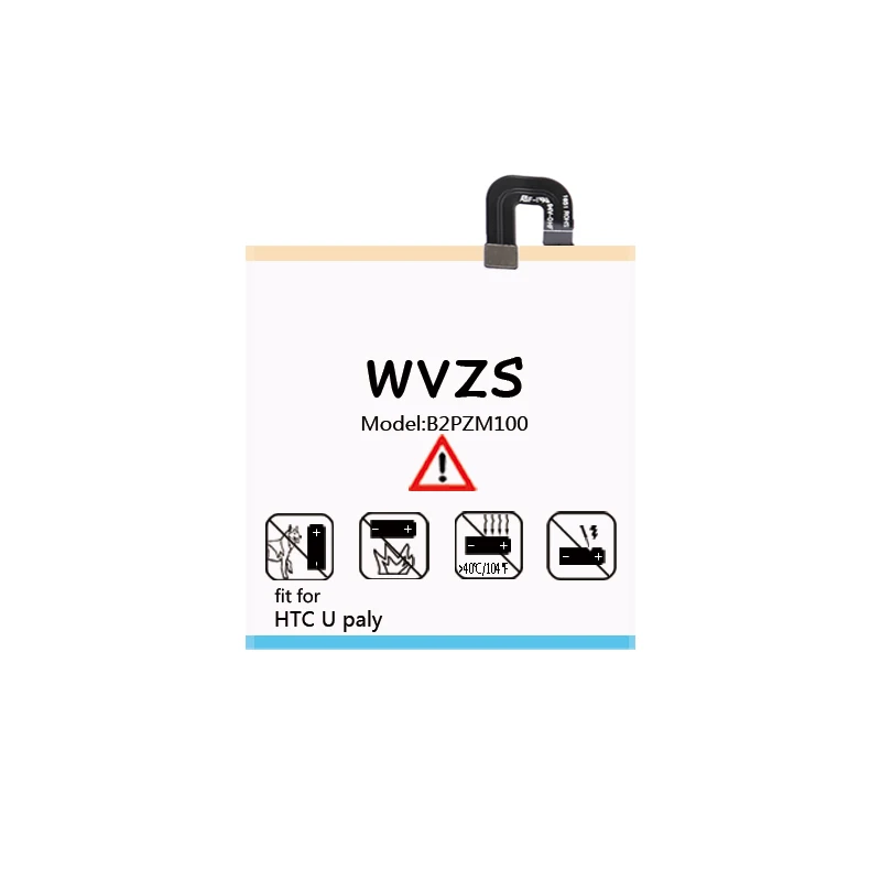 Wvzs 3000 мАч литий-полимерный аккумулятор B2PZM100 для htc Alpine U Play TD-LTE две sim-карты U-2u