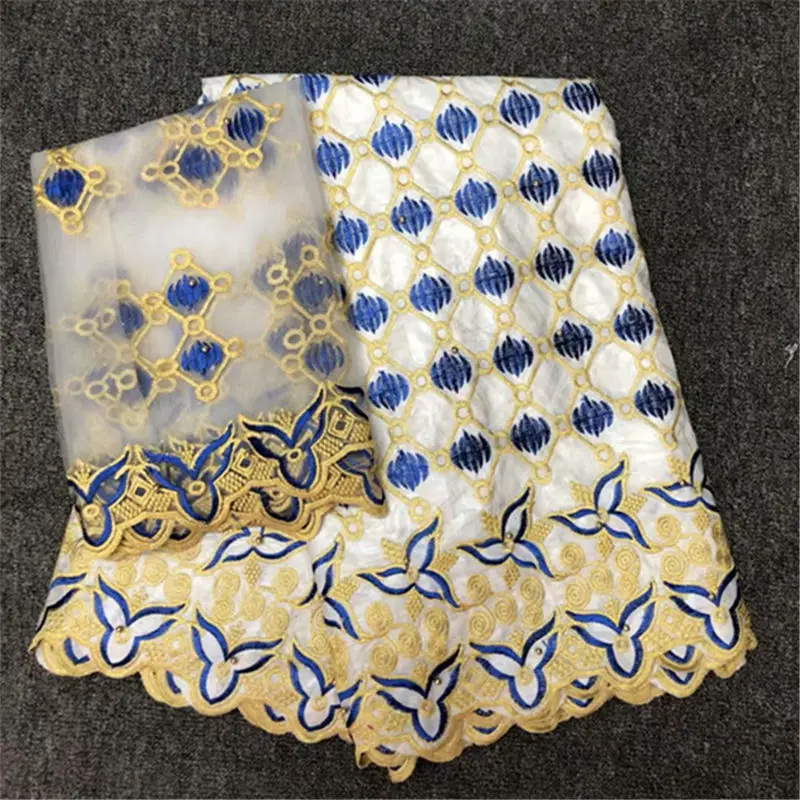 Африканский вышитый жаккард ткань Гвинея Brocade хлопок высокое качество Базен riche