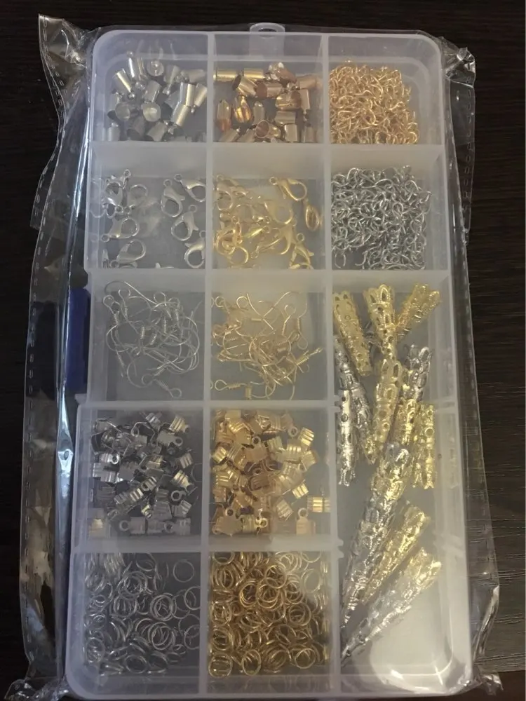 Набор для изготовления ювелирных изделий сделай сам колпачки из бусин серьги