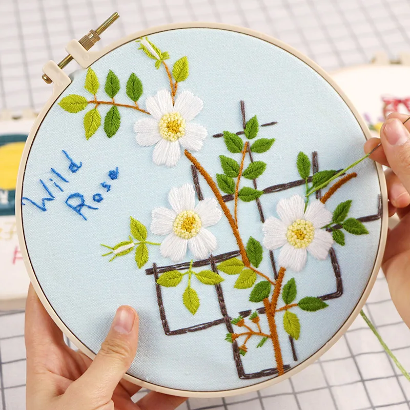Творческий DIY kit вышивка цветок лента вышивки крестом рукоделие комплекты с
