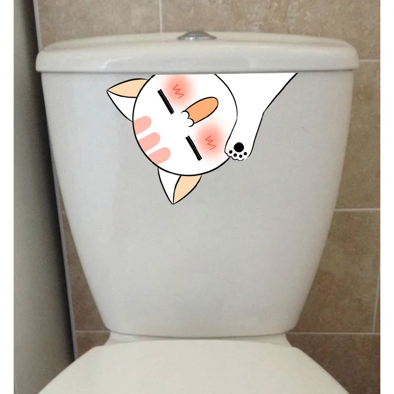 YOJA 13 7*21 см розовые Мультяшные Коты украшение для ванной наклейка