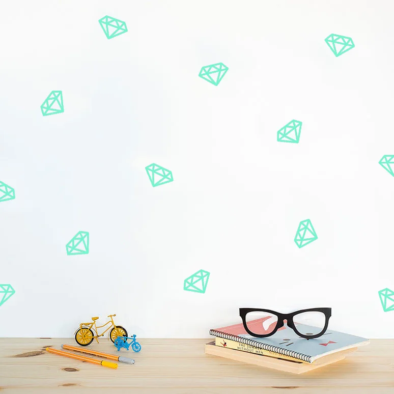 Художественные DIY настенные наклейки с бриллиантами для домашнего декора