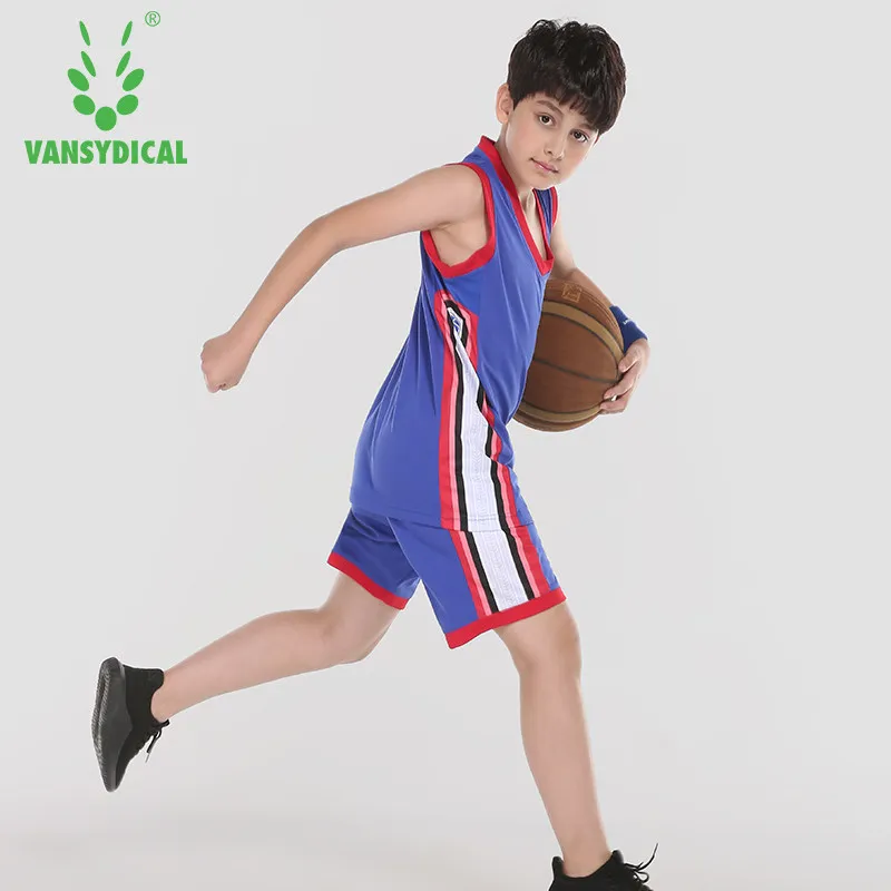 Спортивные костюмы Vansydical для детей комплекты баскетбола и футбола шорты без