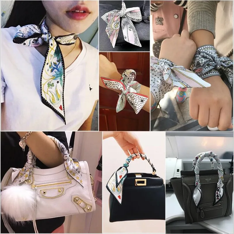 Новый дизайн 2019 шелковый шарф с цветочным принтом и звездами женские роскошные