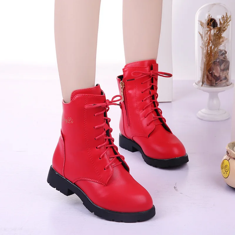 Girls' Winter Fashion Boots Shoes Children Waterproof Kids Warming Cotton Princess Girls Equestrian |
