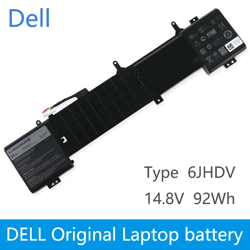 Оригинальный Новый Сменный аккумулятор для ноутбука Dell Alienware 17 R2 R3 6JHDV YKWXX 5046J 14 8 в