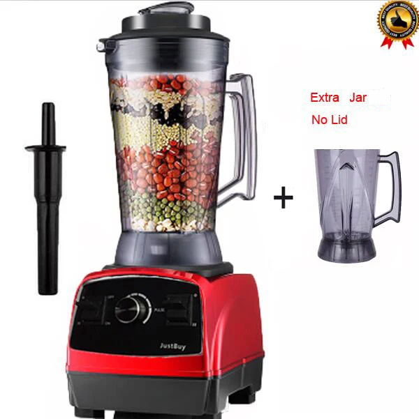 red jar 2800 Вт 3.3HP BPA FREE 4L профессиональный коммерческий мощный блендер, миксер, соковыжималка с немецким мотором - Цвет: red jar