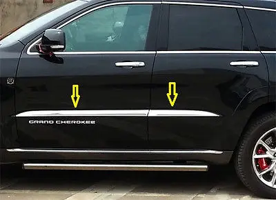 

4 шт., хромированные молдинговые полосы для JEEP Grand Cherokee 2014-2017