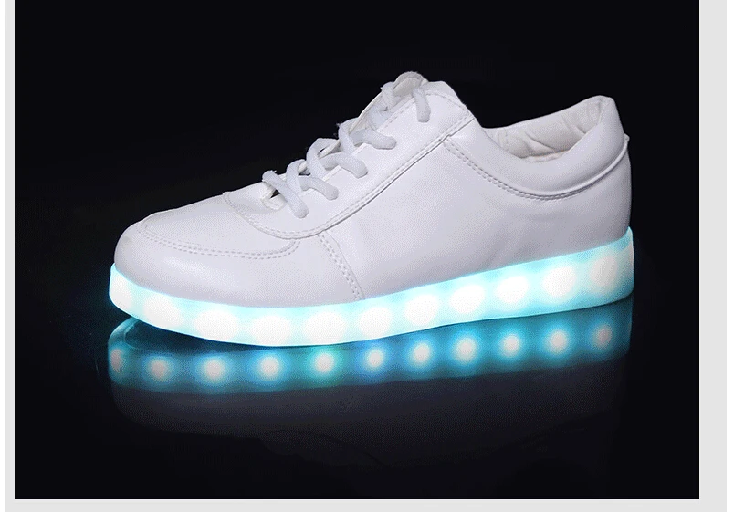 11 Цвета светодиодный светящиеся ботинки унисекс Повседневная обувь зарядка