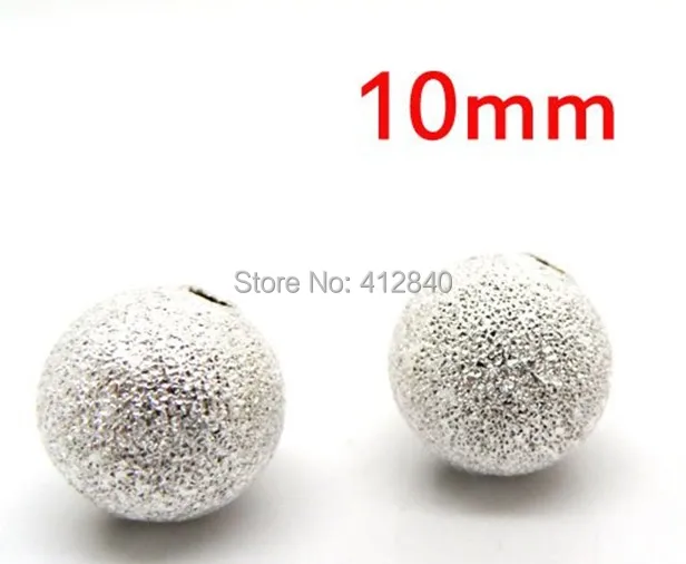 

500pcs Silver Plated Stardust Spacer Beads 10mm Dia.