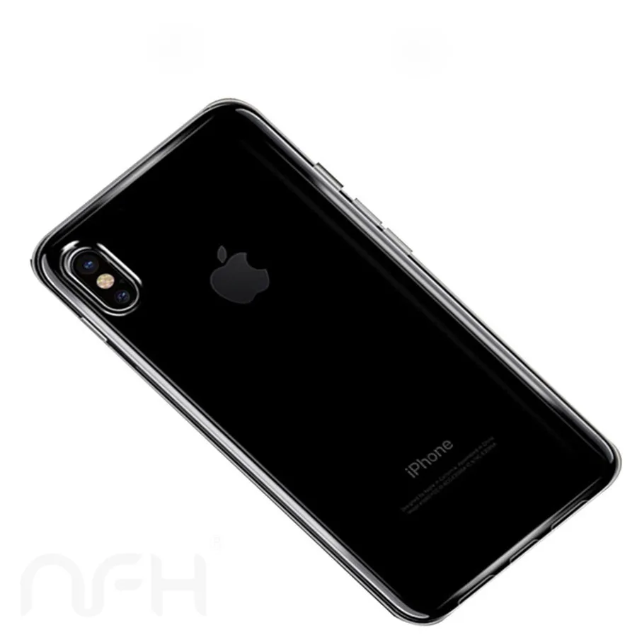 Ультратонкий Прозрачный мягкий чехол из ТПУ для iPhone X тонкий бампер телефона