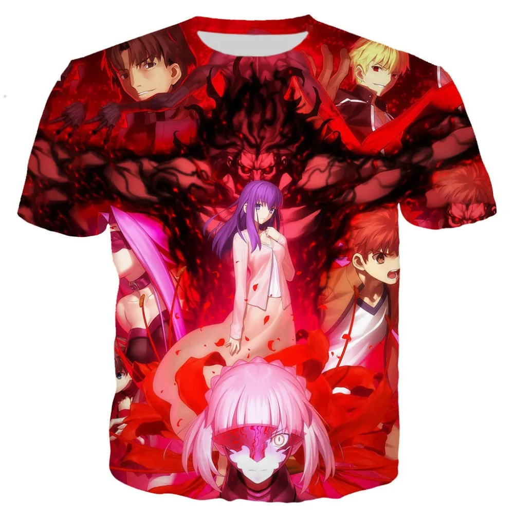 Футболка Мужская/женская с 3D-принтом из аниме Fate Stay Night стильная тенниска