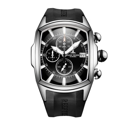 Reef Tiger RGA3069-T мужские многофункциональные кварцевые наручные часы с защитой от воды, хронограф, светящийся-черный - Цвет: P6