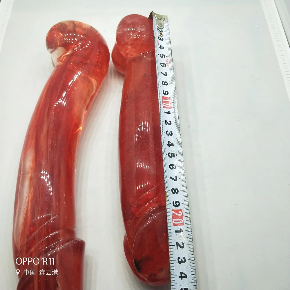Массажная палочка Shiva Lingam Jade прозрачный кварцевый Статуэтка-череп для плавки