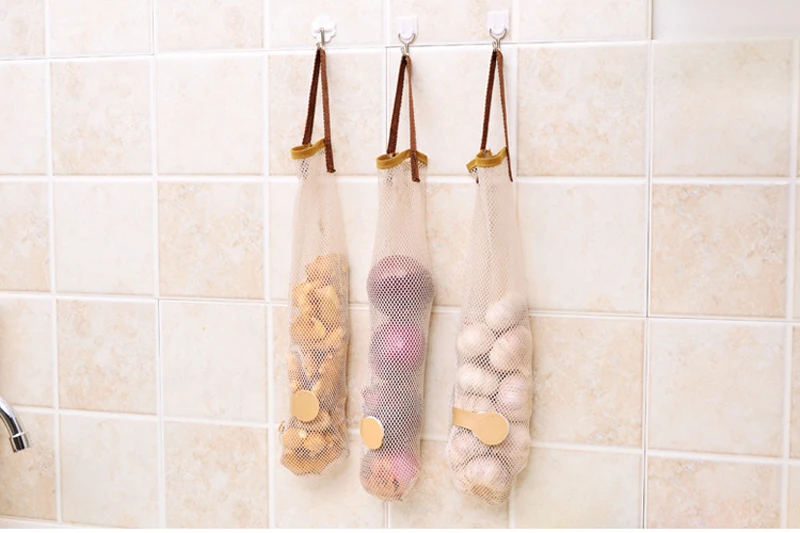 100 шт./лот креативная подвесная Сетчатая Сумка для фруктов и овощей портативная