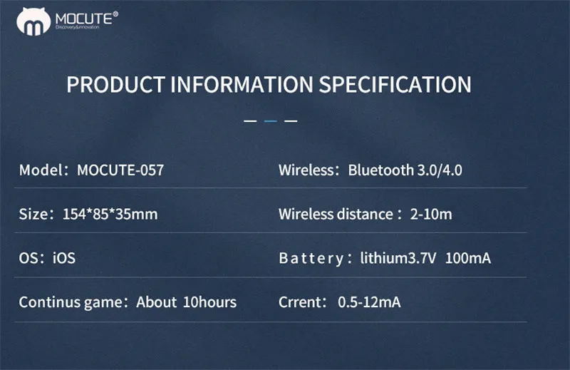 MOCUTE 057 беспроводной Bluetooth геймпад Pubg мобильный контроллер Pubg мобильный игровой джойстик подключи и играй для Android для Ios Fire