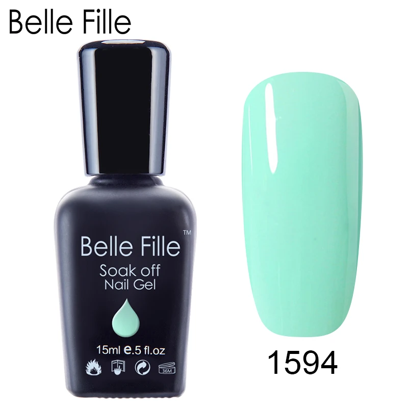 Гель-лак для ногтей Belle Fille 15 мл цвета радуги гель замачивания УФ-лак дизайн лак |