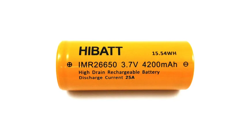 4 шт. оригинальный аккумулятор Hibatt 26650 батарея с высоким потоком 3 7 В 4200 мАч 25A