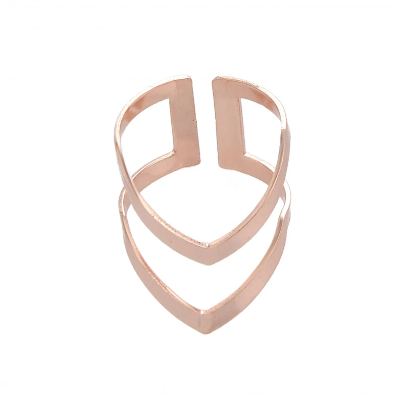 ring r248 Smjel, Новая Мода Boho двойной линии V Chevron Кольца для Для женщин подарок простые геометрические Bague лакомство Кольца Femme Jewelry R248 - Цвет основного камня: ring r248