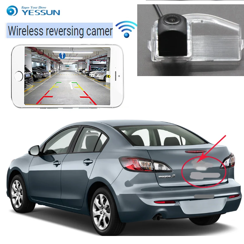 YESSUN Новое поступление! Беспроводная hd камера заднего хода для Mazda 3 2 2011 2012 2013