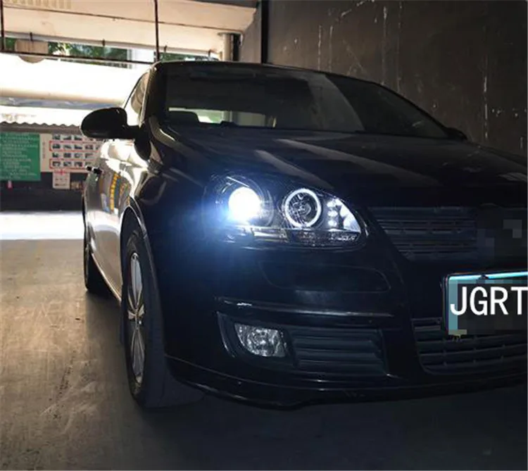 2 шт. автомобильный стиль светодиодный фары для vw Jetta 2006-2011 для Jetta головной фонарь светодиодный DRL объектив двойной луч H7 HID Xenon bi xenon объектив
