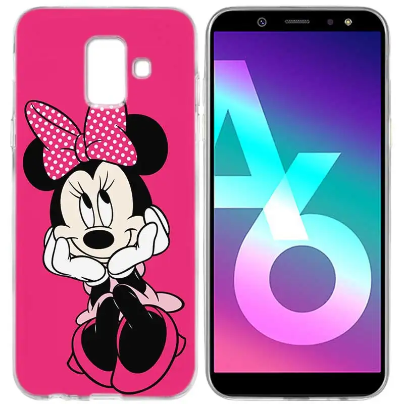 022 Силиконовый чехол для samsung Galaxy A6, A8, J6, J4 Plus, J8,, J6+, J4+, A6+, A8+, мультяшный аниме, чехол для телефона, Минни Маус, A8Plus - Цвет: 022