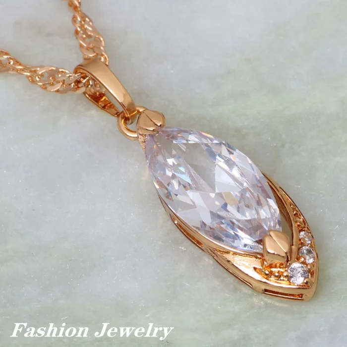 Модные Ювелирные наборы с белым кубическим цирконием подарочные ювелирных