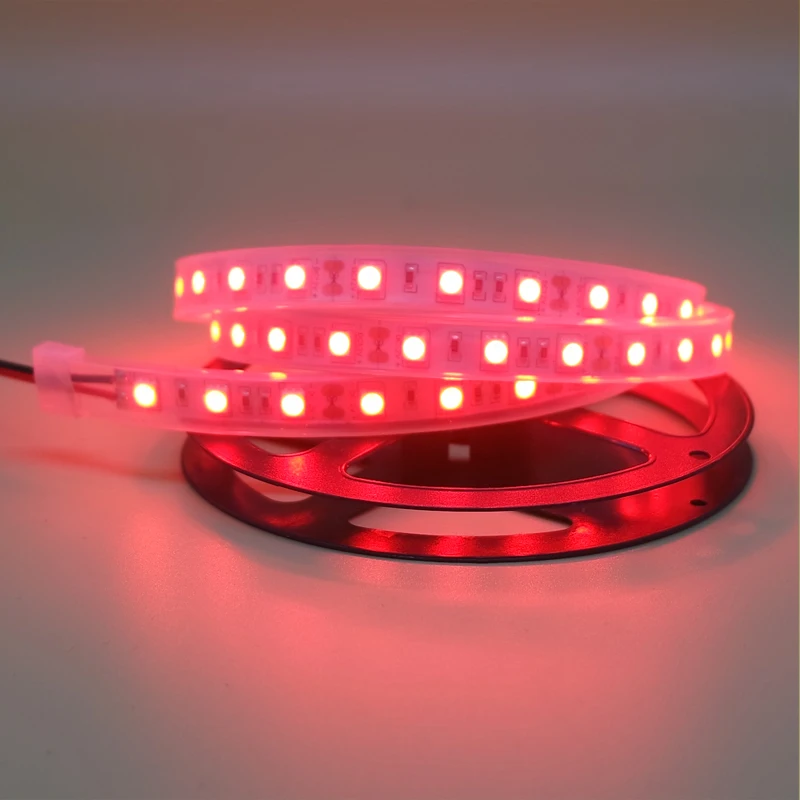 12V Светодиодная лента 5050 ip67 водонепроницаемая трубка 300led 5m RGB белая гибкая riboon