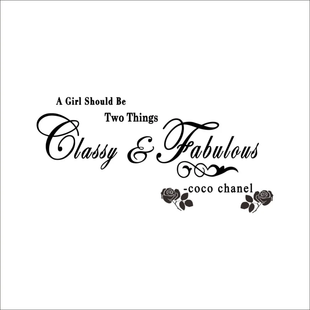 Coco Channel What girls should be living room bedroom wall stickers home decoration wholesale waterproof removable 8380 &amp% | Дом и сад