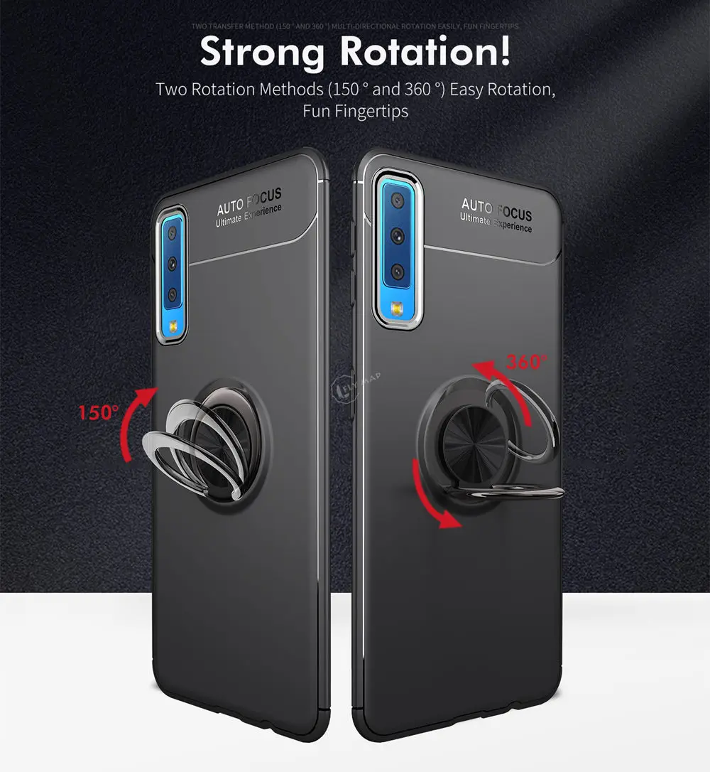 Metal Ring Case for Samsung Galaxy A7 2018 A750 A750FN A750F/DS A750F Silicone Phone Cover SM-A750F/DS SM-A750FN SM-A750F |
