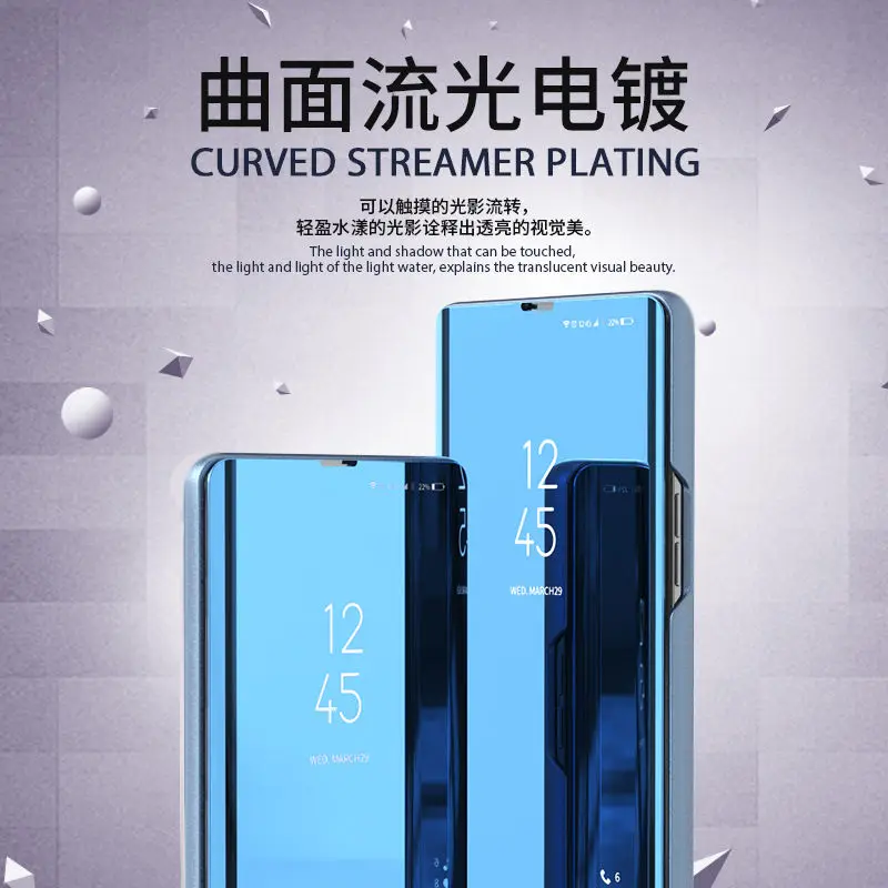 Чехол для Xiaomi Mi 9 9T 9TPro роскошный умный прозрачный зеркальный чехол с