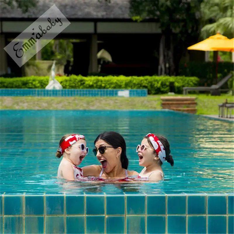 Летние одинаковые комплекты для мамы и дочки бикини маленьких девочек купальник