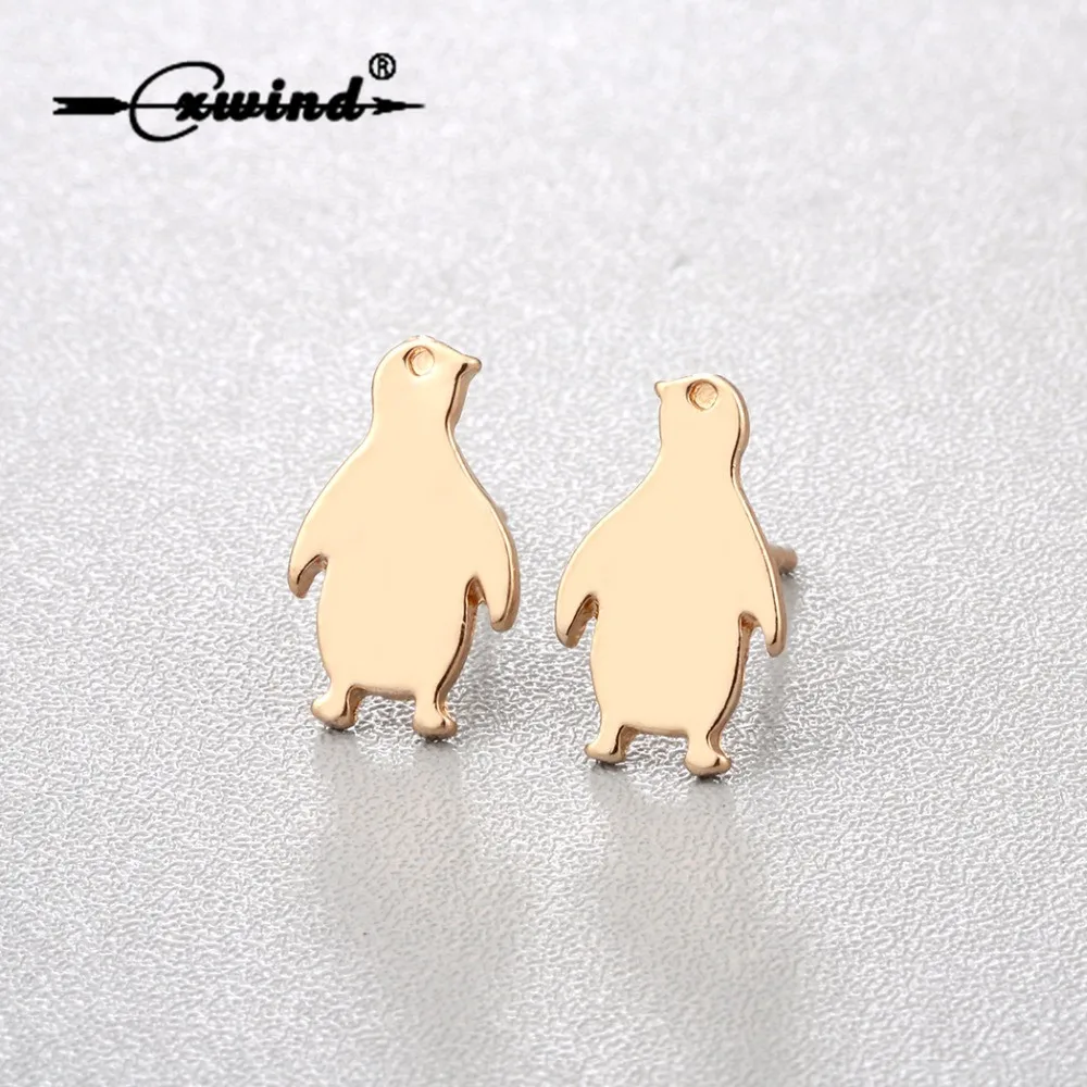 

Tiny Cartoon Penguin Animal Stud Earrings For Women Girl Lovely Party Birthday it Jewelry Accessories 2018 New Earring