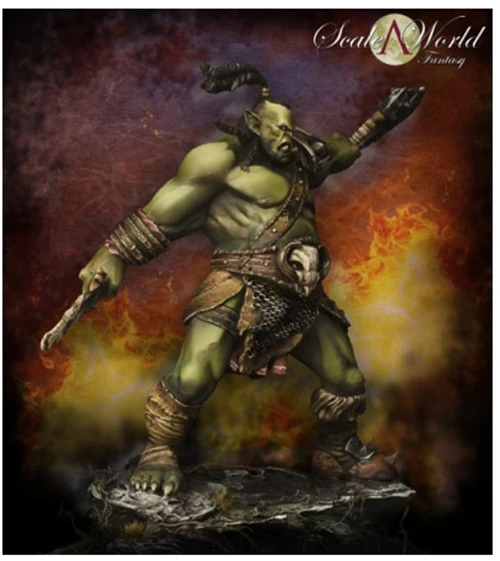 Несобранная модель 1/24 Shargh Orc soldier Fury фигурка 75 мм набор из смолы миниатюрная