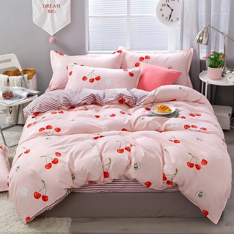 

Solstice Light-colored Minimalist Stripes Fashion Skin Breathable Aloe Cotton Reactive Bedding Set Sheet Pillow Case Duvet Cover