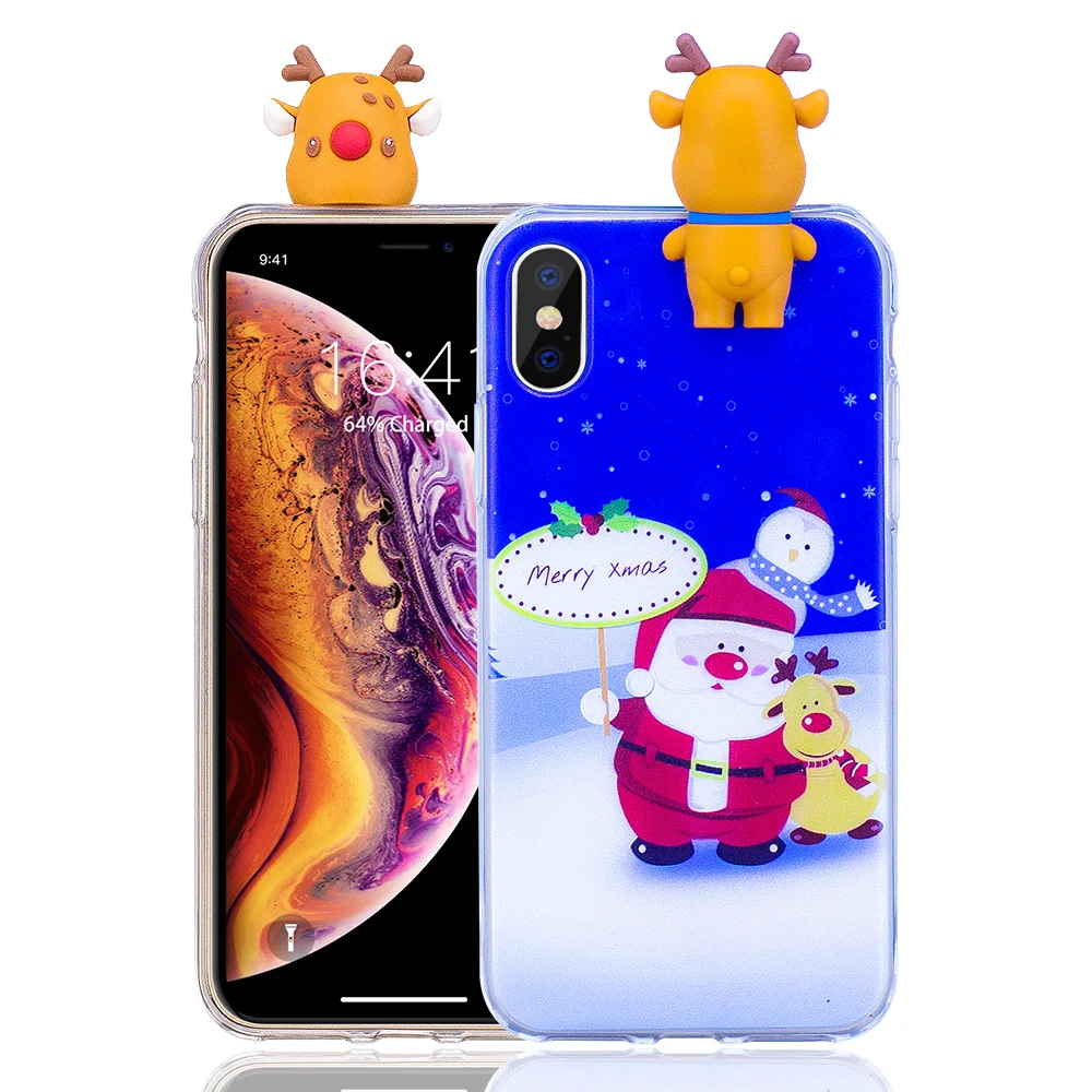 2019 Новогодний подарок на Рождество чехол для телефона iphone 8plus 7 8 6 6s plus 5 5S se X XS MAX XR