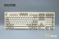 enjoypbt mechanical keyboard keycaps thick pbt blank print cherry height 104 game keyboard keys retro gray white