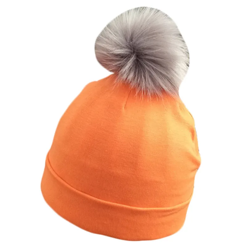 orange hat Новая весенне-Осенняя детская шапка, комплект для мальчиков и девочек, шарф, зимний теплый шейный платок, детские вязаные шапки, комплекты с воротником, хлопковые детские шапки, шарф - Цвет: orange hat