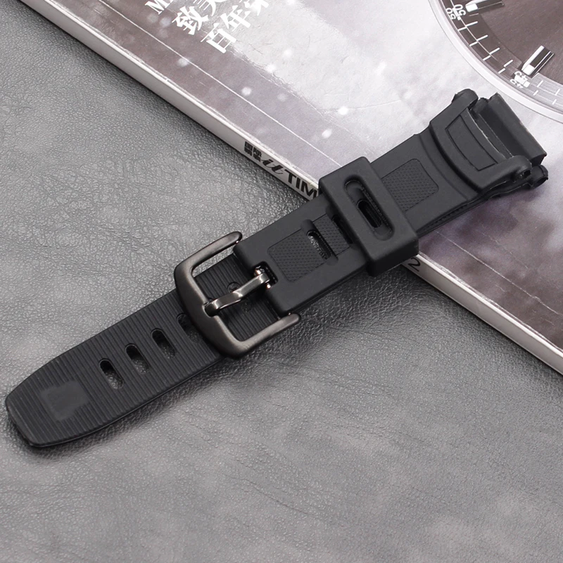 Высокое качество Черный силиконовый резиновый ремешок для Casio PRG-130YPRW-1500YJ