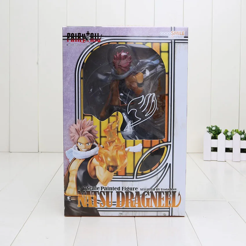 Natsu with box 23 см Сказочный хвост Нацу Драгнил Эрза Гари Люси ПВХ фигурка Коллекционная модель игрушки - Цвет: Natsu with box