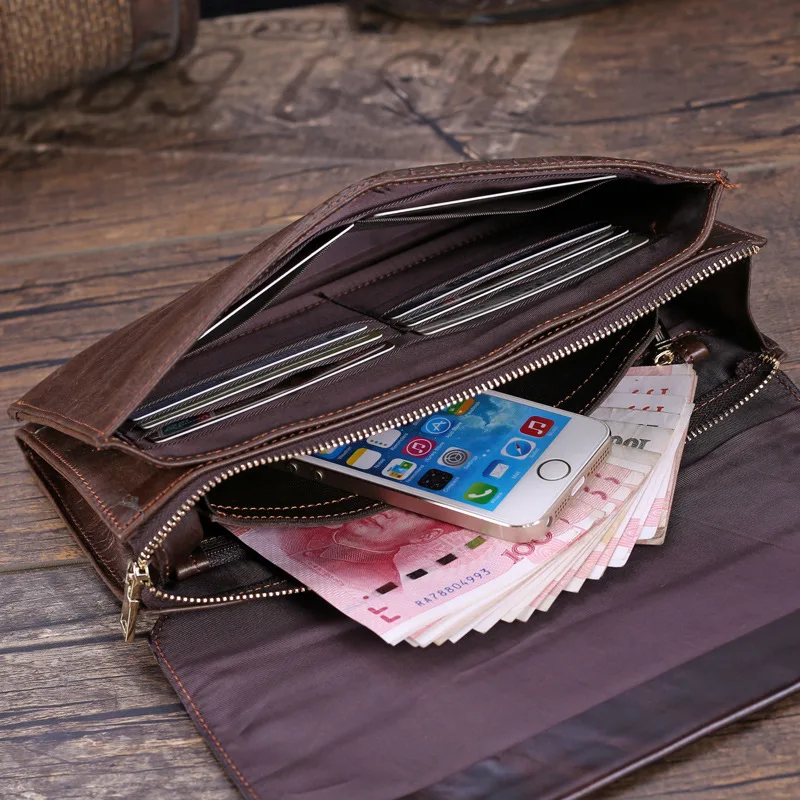

Vintage Unisex Handy Wallets Casual High Quality Leather Alligator Purse Portefeuille Homme Card Holder Money Bags Slim Wallets