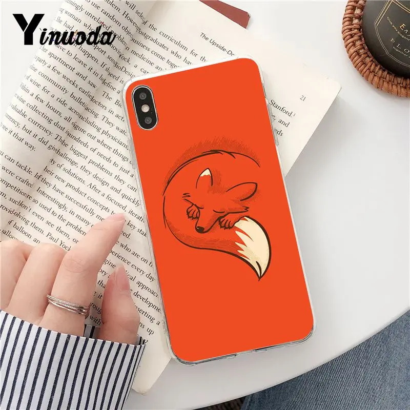 Роскошный чехол для телефона Yinuoda fox is sleeping с уникальным дизайном iPhone 8 7 6 6S Plus X XS MAX