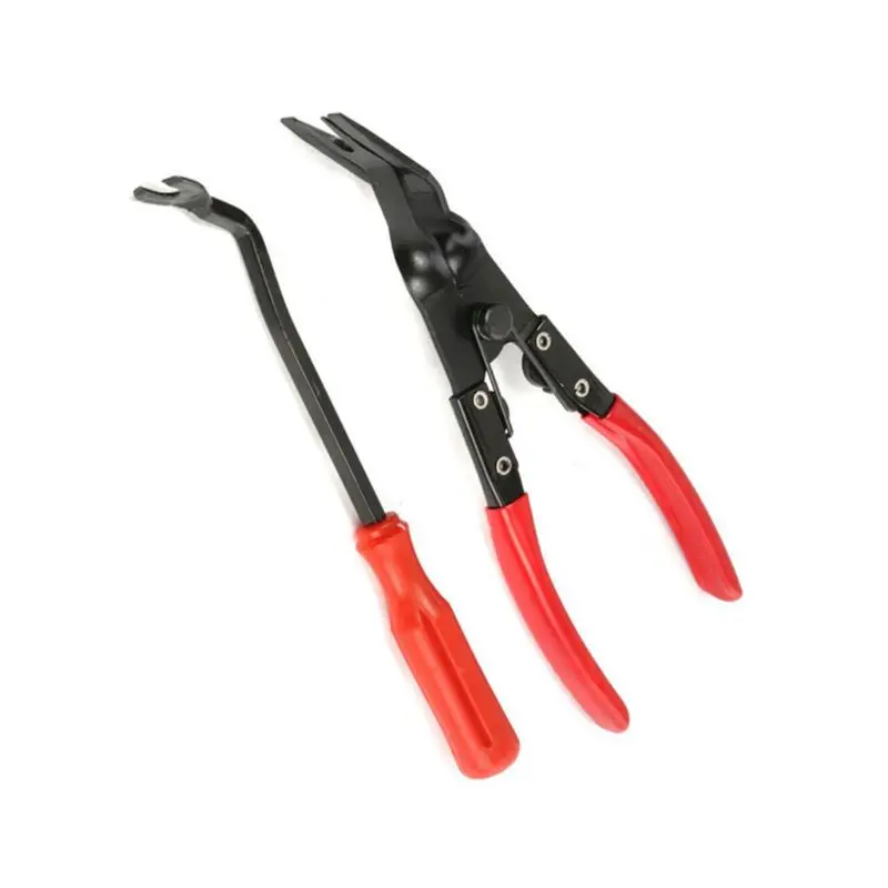 

2Pcs Auto Fastener Removal Tool Car Door Panel Upholstery Engine Cover Fender Clips Repair Tools Installer Clip Plier Tools