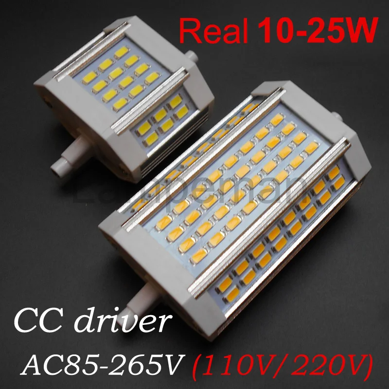 Светодиодные лампы R7S 78 мм 118 м J78 J118 64SMD затемнения 5730 10 Вт 18 20 25 30 35 led r7s AC110 AC120V AC220V
