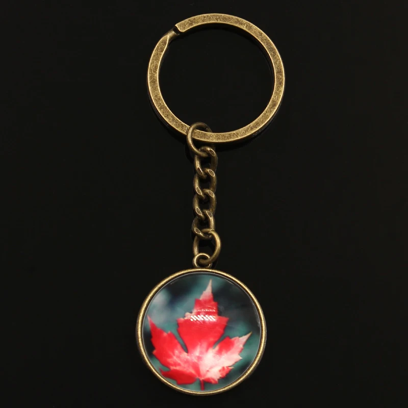 Новинка ювелирные изделия для ключей с посеребренным покрытием стекло Кленовым