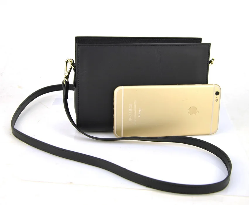 Женская сумка из натуральной кожи мини через плечо мессенджер модная простая