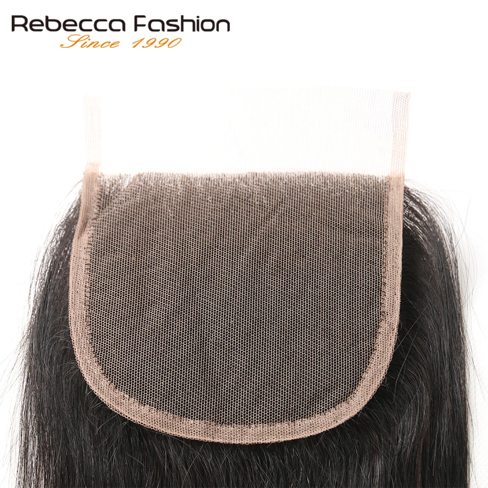 Волосы Rebecca прямые 4x4 свободные три части Remy натуральные 8-20 дюймов | Шиньоны и